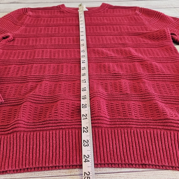 Cat & Jack Red Long Sleeve Crew Neck Knit Sweater Size XL 16 - Picture 9 of 12